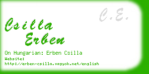 csilla erben business card